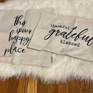 Happy Place Thankful Blessed pillow covers set of 2 by Meekio